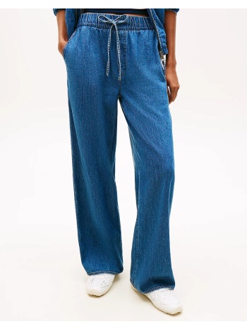 tommy jeans tjw chambray pull on pants dw0dw23008-1a5