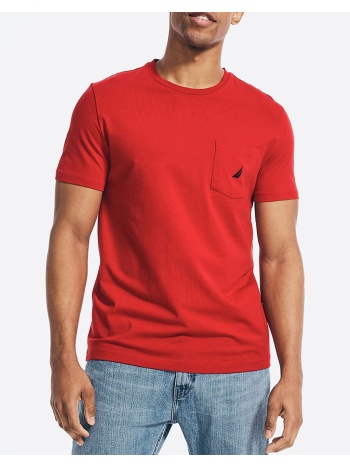 nautica μπλουζα t-shirt κμ ss anchor pocket tee