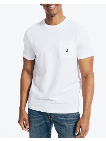 nautica μπλουζα t-shirt κμ ss anchor pocket tee