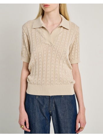 staff kate polo short sleeve knit 63-201.055-ν9947 biege