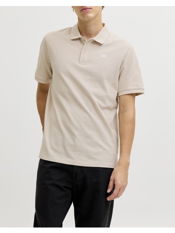 jjrebel jrebrebel logo polo ss 12264439-moonbeam biege