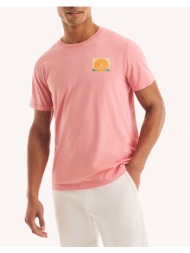 nautica μπλουζα t-shirt κμ sustainable land and sea dp 3ncv65114-6bt deeppink