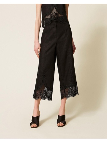 twinset παντελονι 261tt2184-00006 black