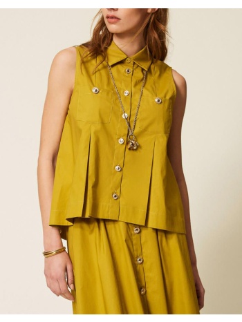 twinset πουκαμισο 261tt2234-12117 olive