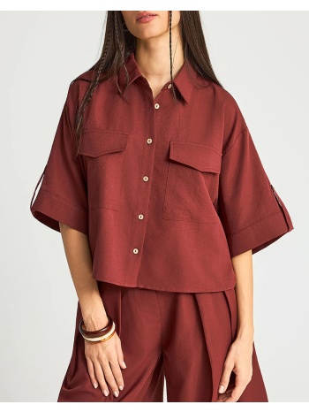 funky buddha shirts fbl013-112-05-henna brown firebrick