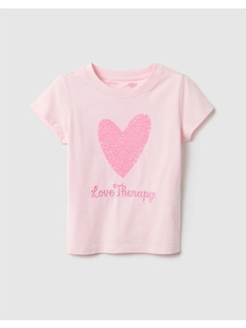 ovs t-shirt w/heart 2559658-pink pink