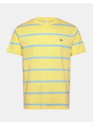 gant μπλουζα κμ striped ss tshirt 3g2003398-714 yellow