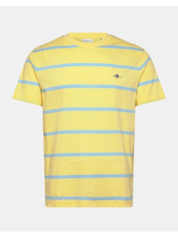 gant μπλουζα κμ striped ss tshirt 3g2003398-714 yellow