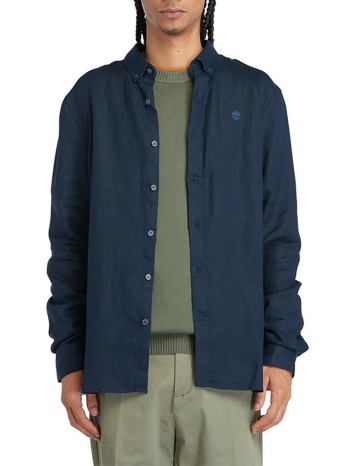 timbreland linen shirt tb0a2dc3-433 darkblue