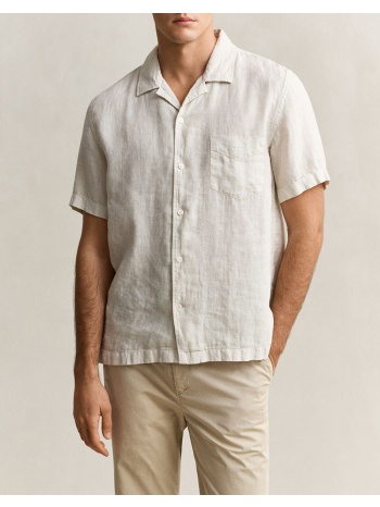 gant υποκαμισο κμ reg gmnt dyed linen ss camp shirt