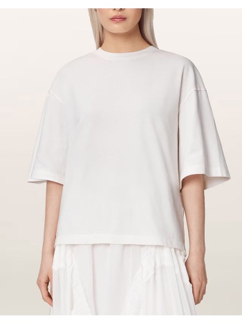 all saints paloma amelie tee w087je-optic white white