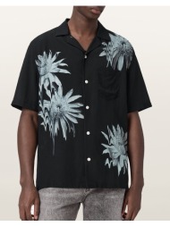 all saints floraze ss shirt m046se-jet black jetblack