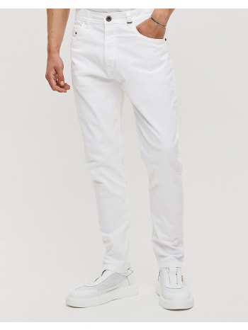 brokers ανδρικο παντελονι jean 25013102402-1 white