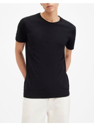 all saints t-shirt m025jb-jet black jetblack