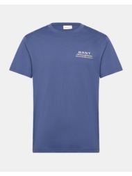 gant μπλουζα κμ small graphic ss tshirt 3g2003409-442 steelblue