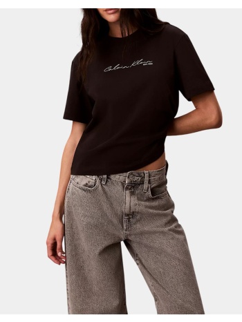 calvin klein jeans ss graphic boxy tee lv047f820g-ub1 black