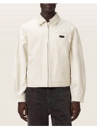 all saints korey borg jacket m054oe-pebble white ivory