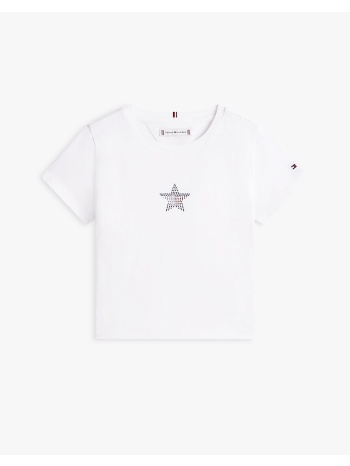 tommy hilfiger star flag tee ss kg0kg09097-8y-16y-ybr white