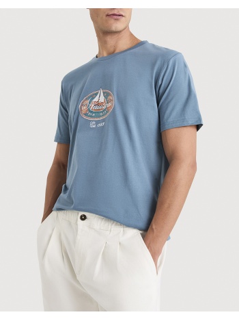nautica μπλουζα t-shirt κμ mosa t-shirt 3ncn1v03976-518