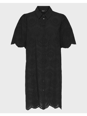 only onlvalais ss emb. dress wvn fr 15378022-black black