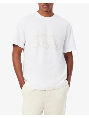 lacoste μπλουζα κμ tee-shirt ss 3th1427-001 white