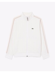 lacoste φουτερ μμ monogram full zip top 3sj0963-001 offwhite