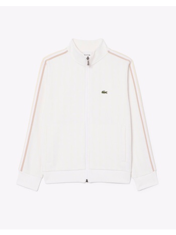 lacoste φουτερ μμ monogram full zip top 3sj0963-001 offwhite