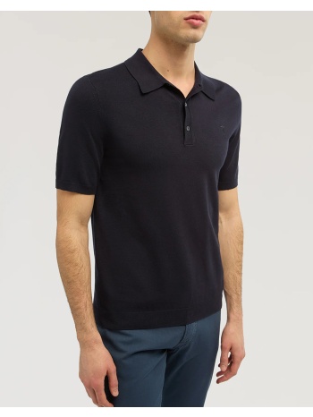 trussardi polo sweater - viscose yarn mk600k01-034 navyblue