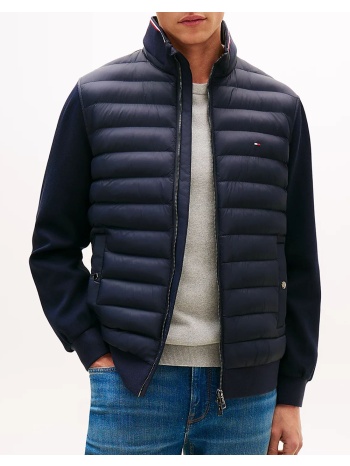 tommy hilfiger mix media ess rwb stand collar