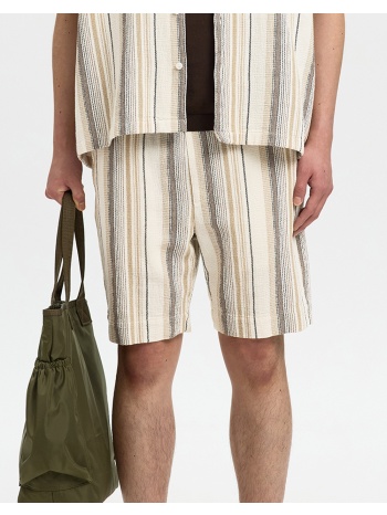 selected slhregcal shorts 16101249-egretbrown multi biege