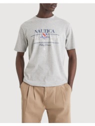 nautica μπλουζα t-shirt κμ timon t-shirt 3ncn1v03991-112 lightgray