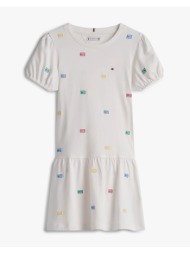 tommy hilfiger lg light knit dress ss kg0kg09169-2y-7y-ybh offwhite