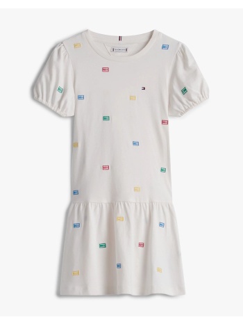 tommy hilfiger lg light knit dress ss kg0kg09169-2y-7y-ybh