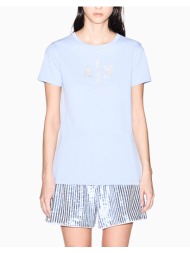 armani exchange t-shirt xw002348af10356-u9333 lightblue