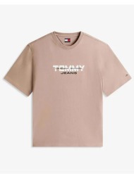 tommy jeans tjm 90s tj block ss tee dm0dm22550-pkd camel