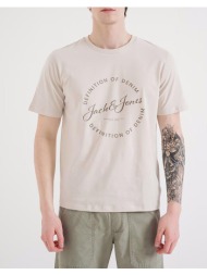 jack&jones jjgrayson tee ss crew neck 12288377-moonbeam ecru