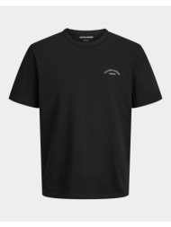 jack&jones jjcollege logo tee ss crew neck 12288105-black black