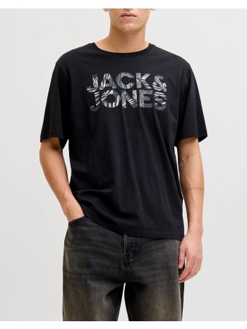 jack&jones jjejeff logo tee ss sn 12288536-black black