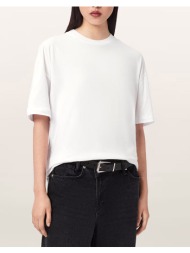 all saints fuse etta tee w070je-optic white white