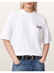 all saints top w171je-optic white white