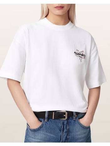 all saints top w171je-optic white white