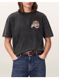 all saints t-shirt m054pe-washed black darkslategrey