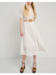 staff kelly midi dress 100%co 67-007.055-ν0010 white