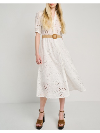 staff kelly midi dress 100%co 67-007.055-ν0010 white