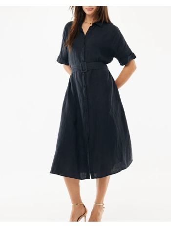 mexx flared linen dress mf006301761w-193911 black