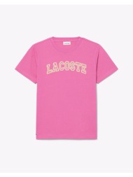 lacoste μπλουζα κμ tee-shirt ss 3tj6903-glh fuchsia