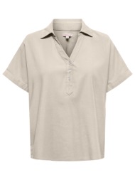 only onlaris life cap sleeve shirt wvn cc 15364279-pumice stone biege