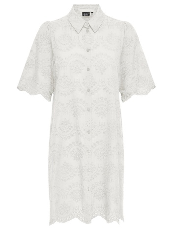 only onlvalais ss emb. dress wvn fr 15378022-cloud dancer