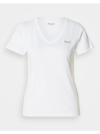 pepe jeans essentials mae v neck μπλουζα γυναικειο