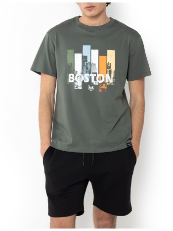 the bostonians μπλουζα boston print regular fit